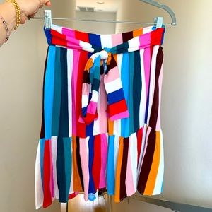 Rainbow striped skirt